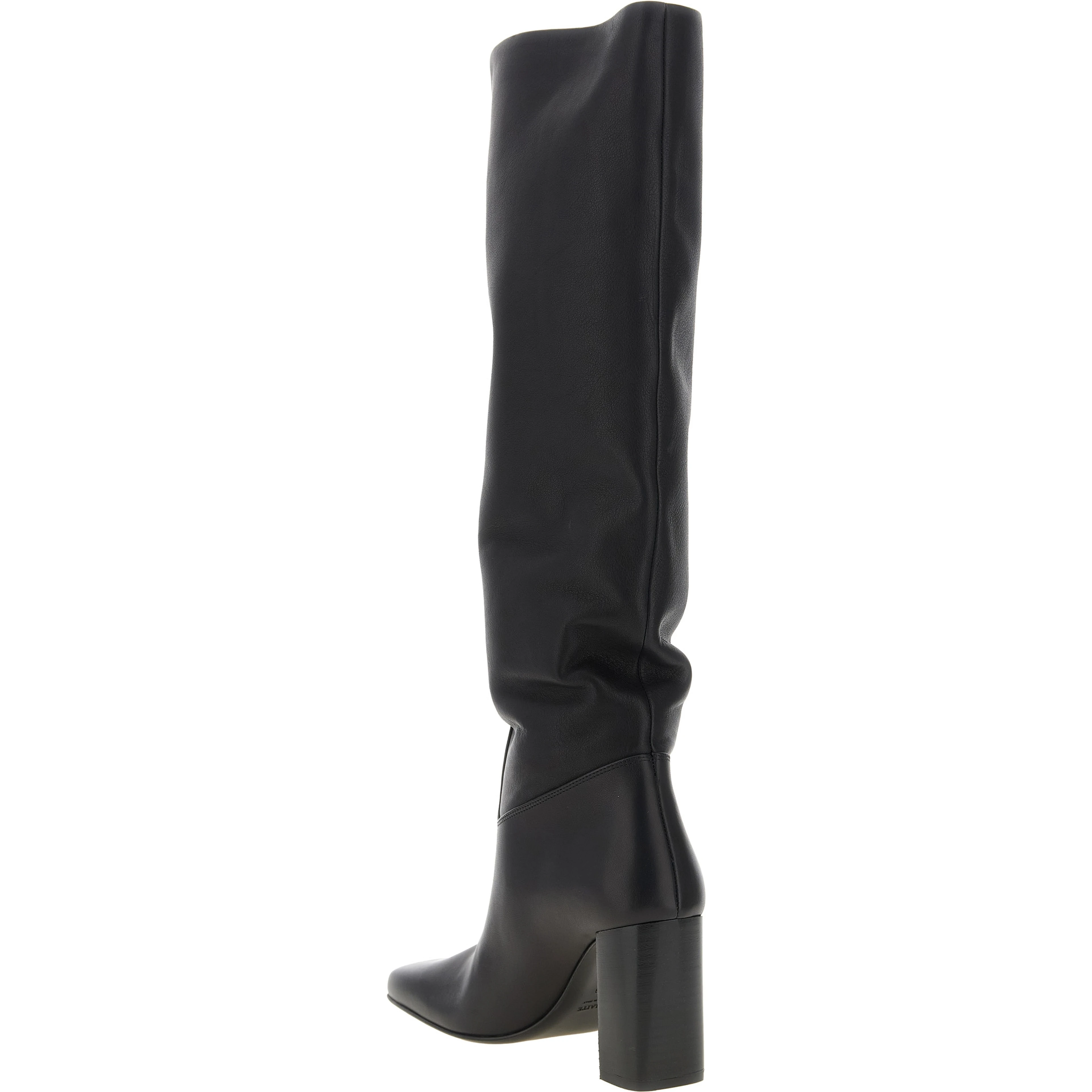 Black Calfskin Over The Knee