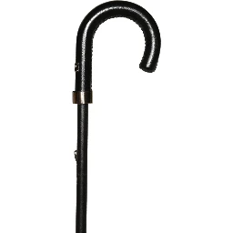 Black White Gingham Check Cotton Long Handle Umbrella