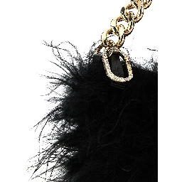 Black Polyester Clutch Bag