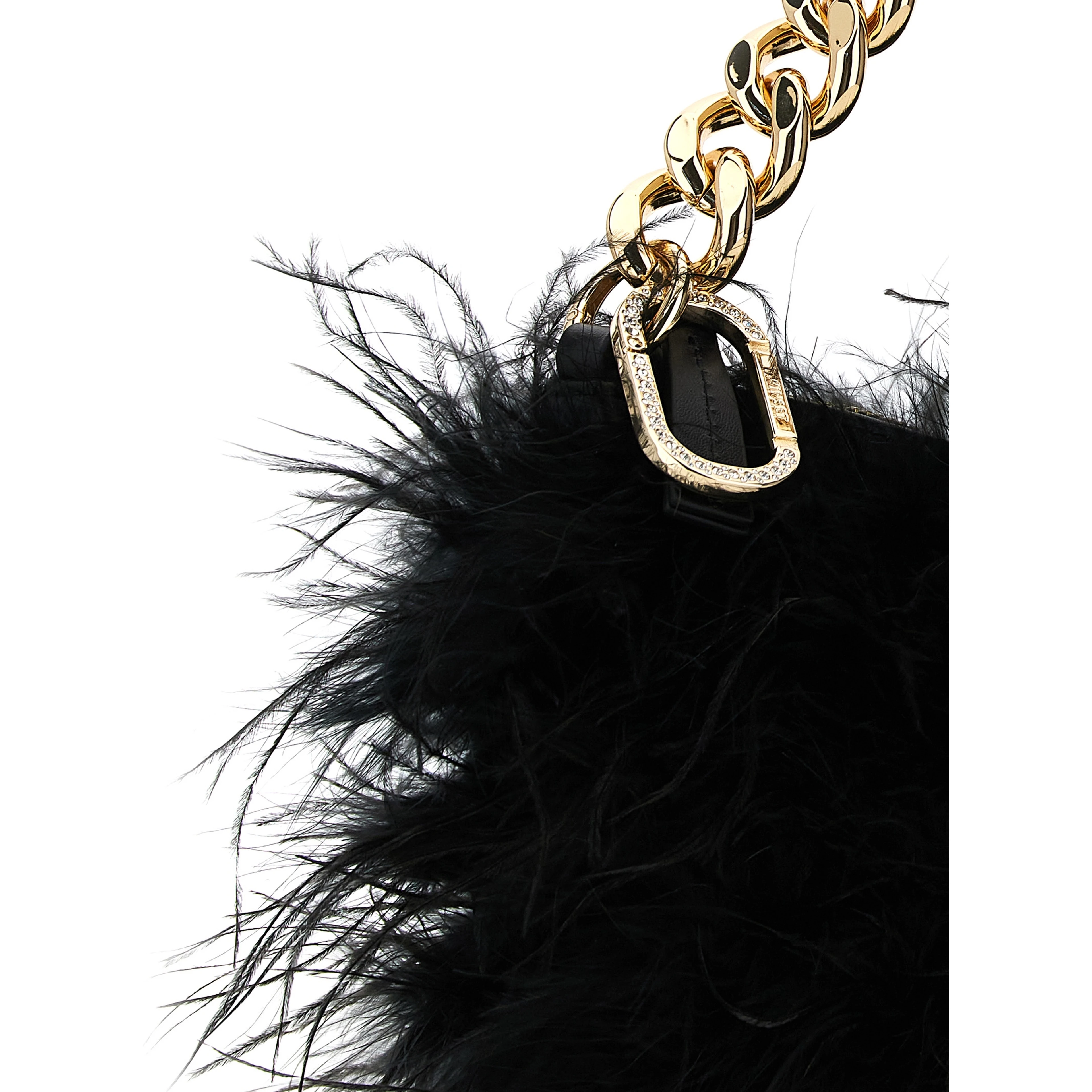 Black Polyester Clutch Bag