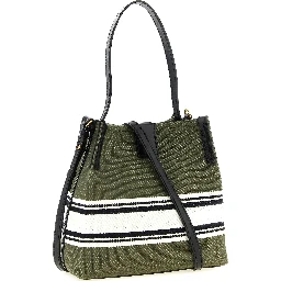 Bicolor Cotton Handbag