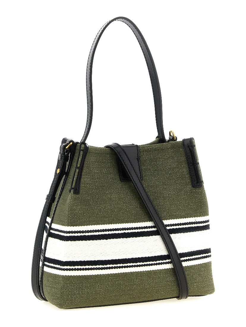 Bicolor Cotton Handbag