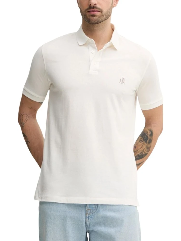 White Cotton Polo Shirt