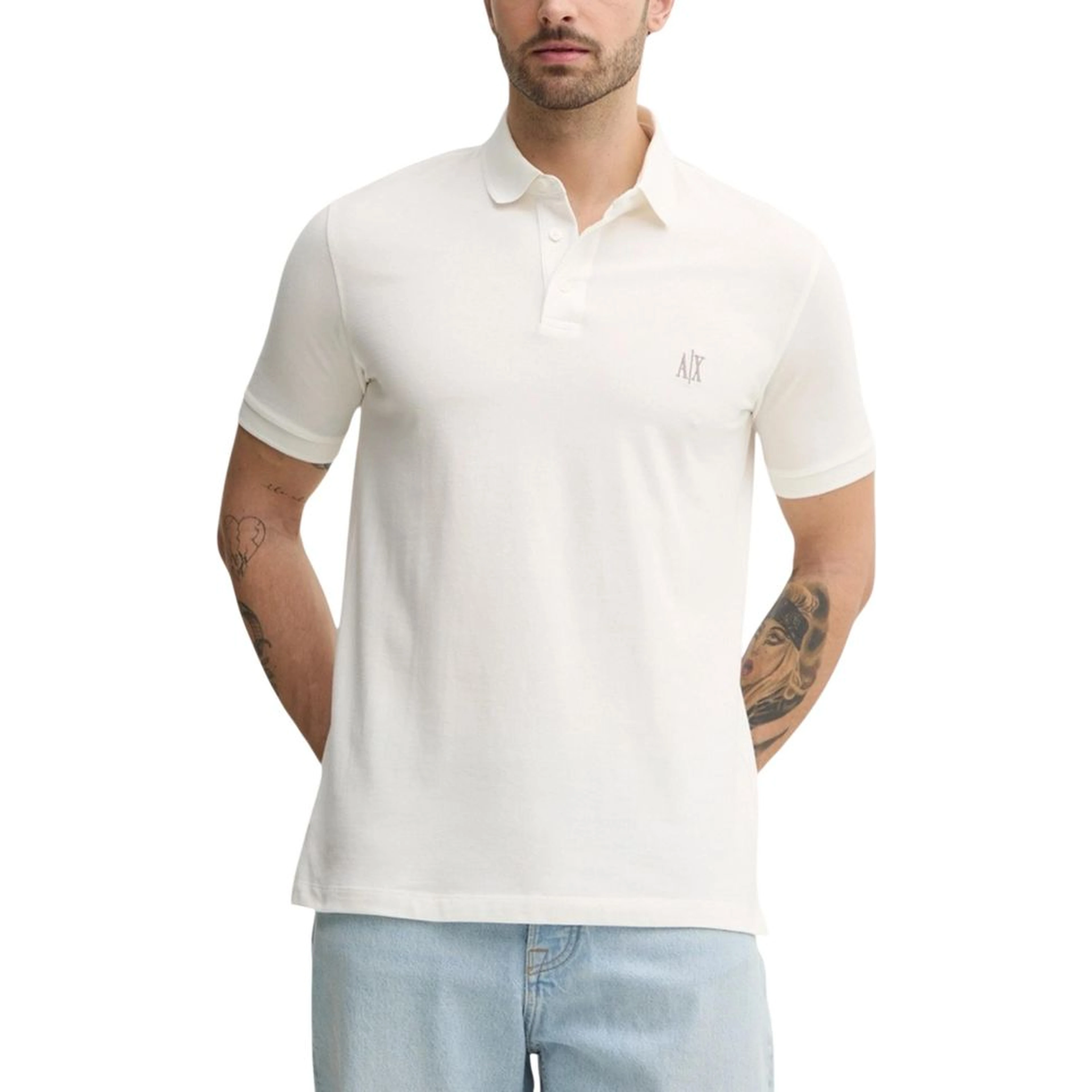 White Cotton Polo Shirt