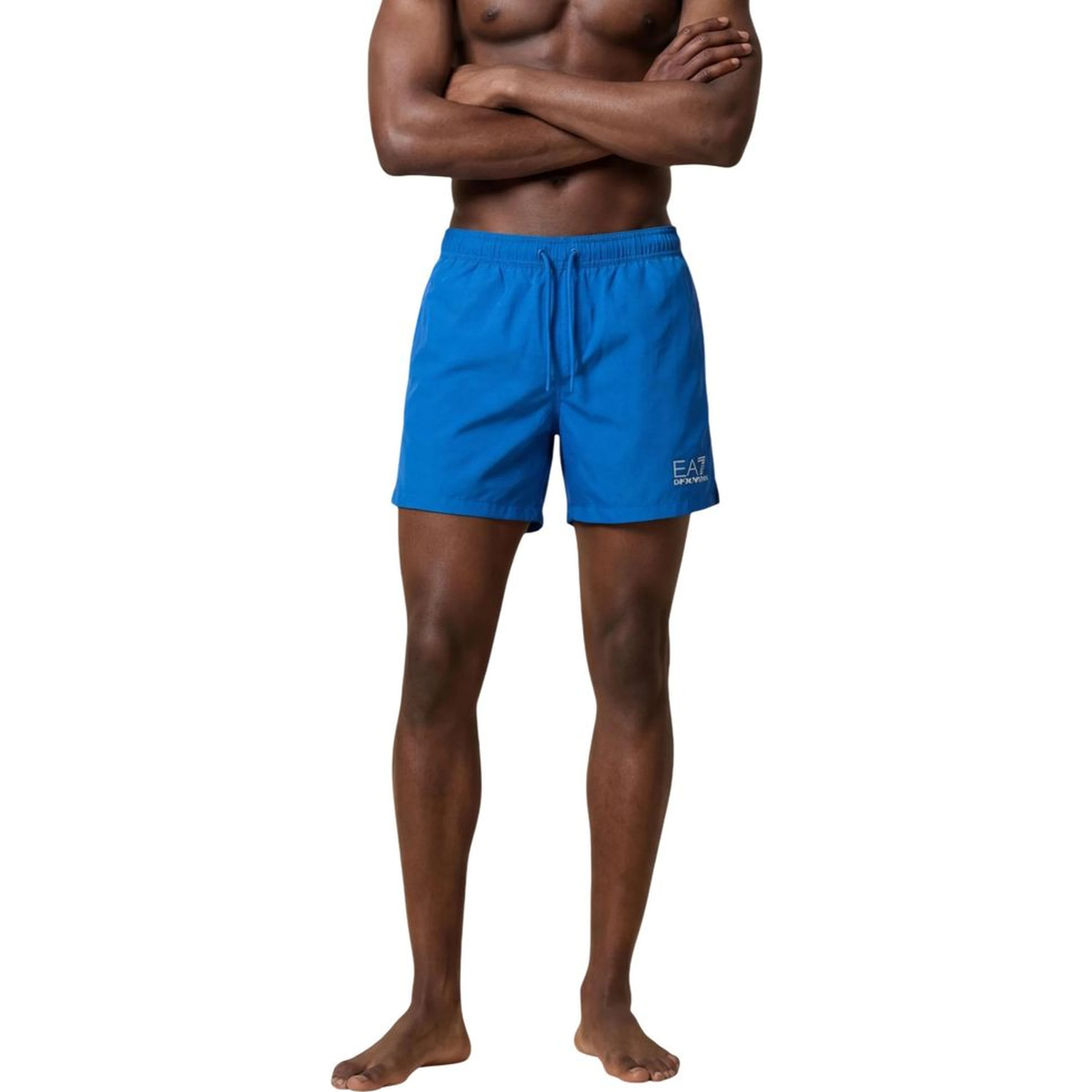 Blue Polyester Swim Shorts