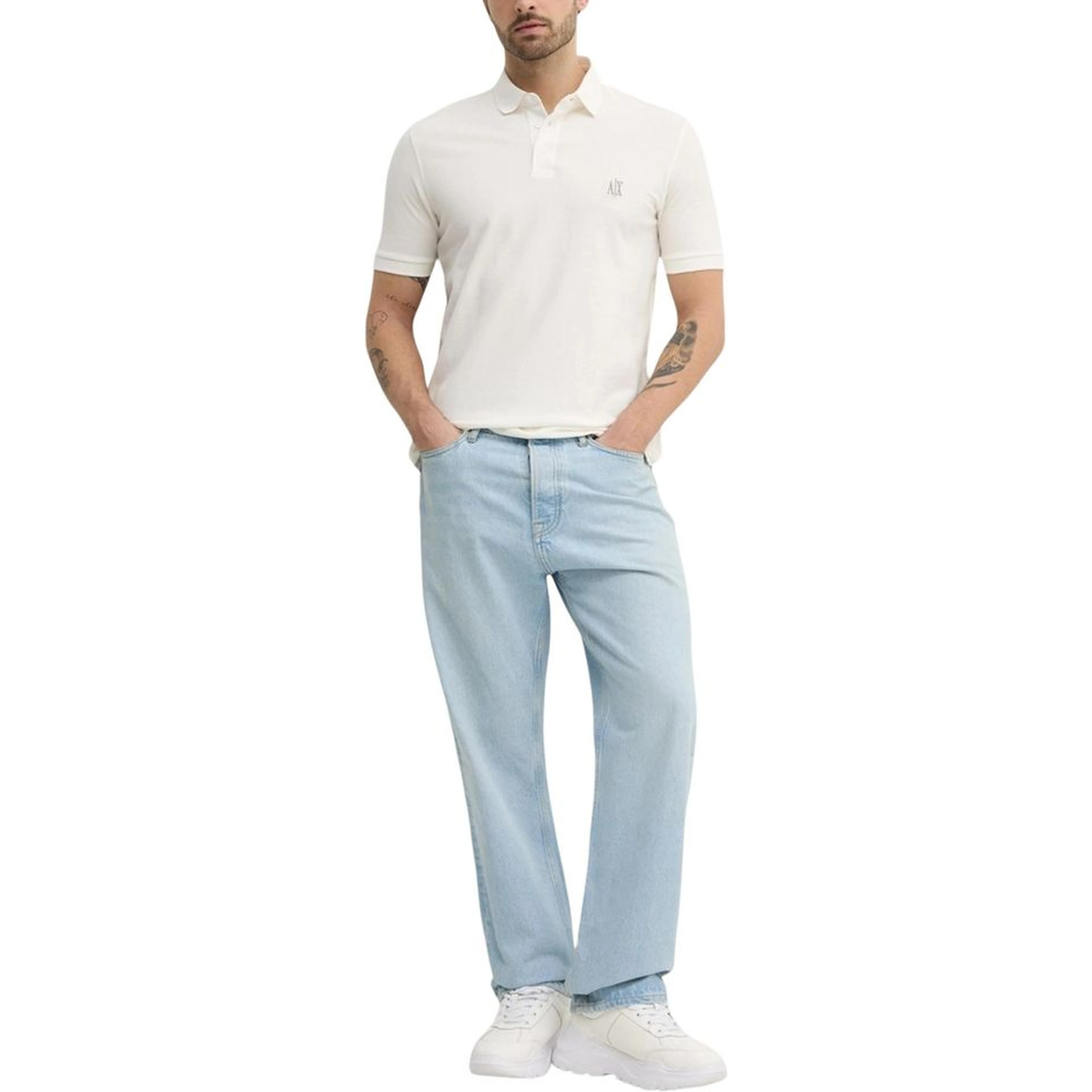 White Cotton Polo Shirt