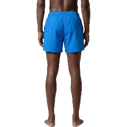 Blue Polyester Swim Shorts