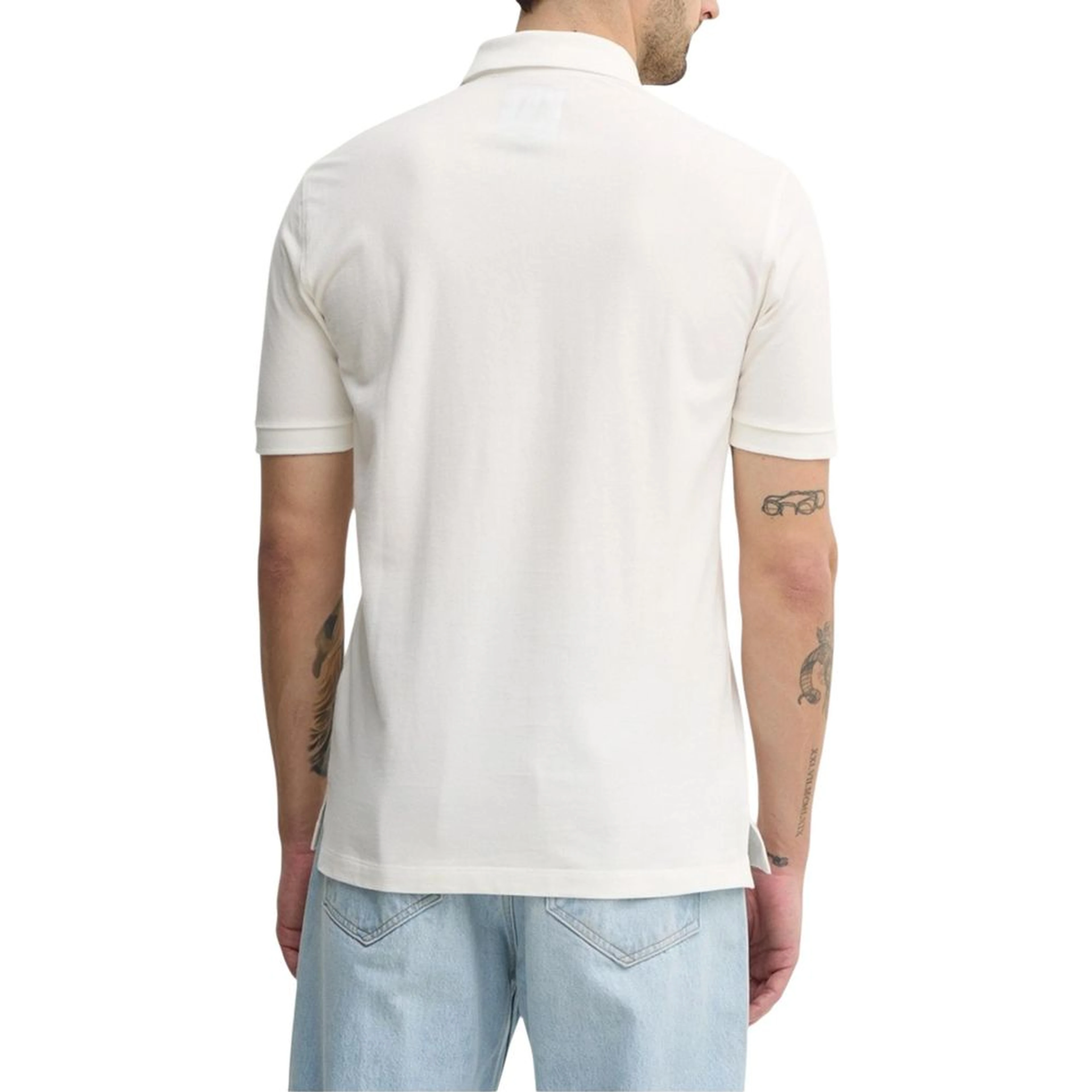 White Cotton Polo Shirt