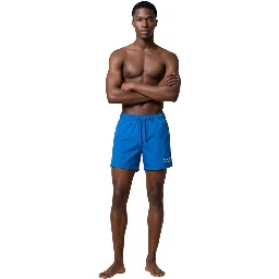 Blue Polyester Swim Shorts