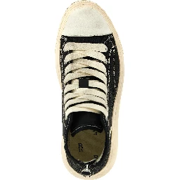 Black Cotton High Top Sneakers