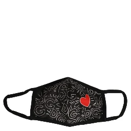 Black Heart DG Logo Monogram Elastic Ear Strap Face Mask