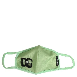 Green Polyester DG CASA Logo Elastic Ear Strap Face Mask