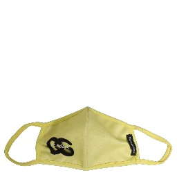 Yellow Polyester DG CASA Logo Elastic Ear Strap Face Mask