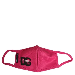 Pink Polyester DG CASA Logo Elastic Ear Strap Face Mask