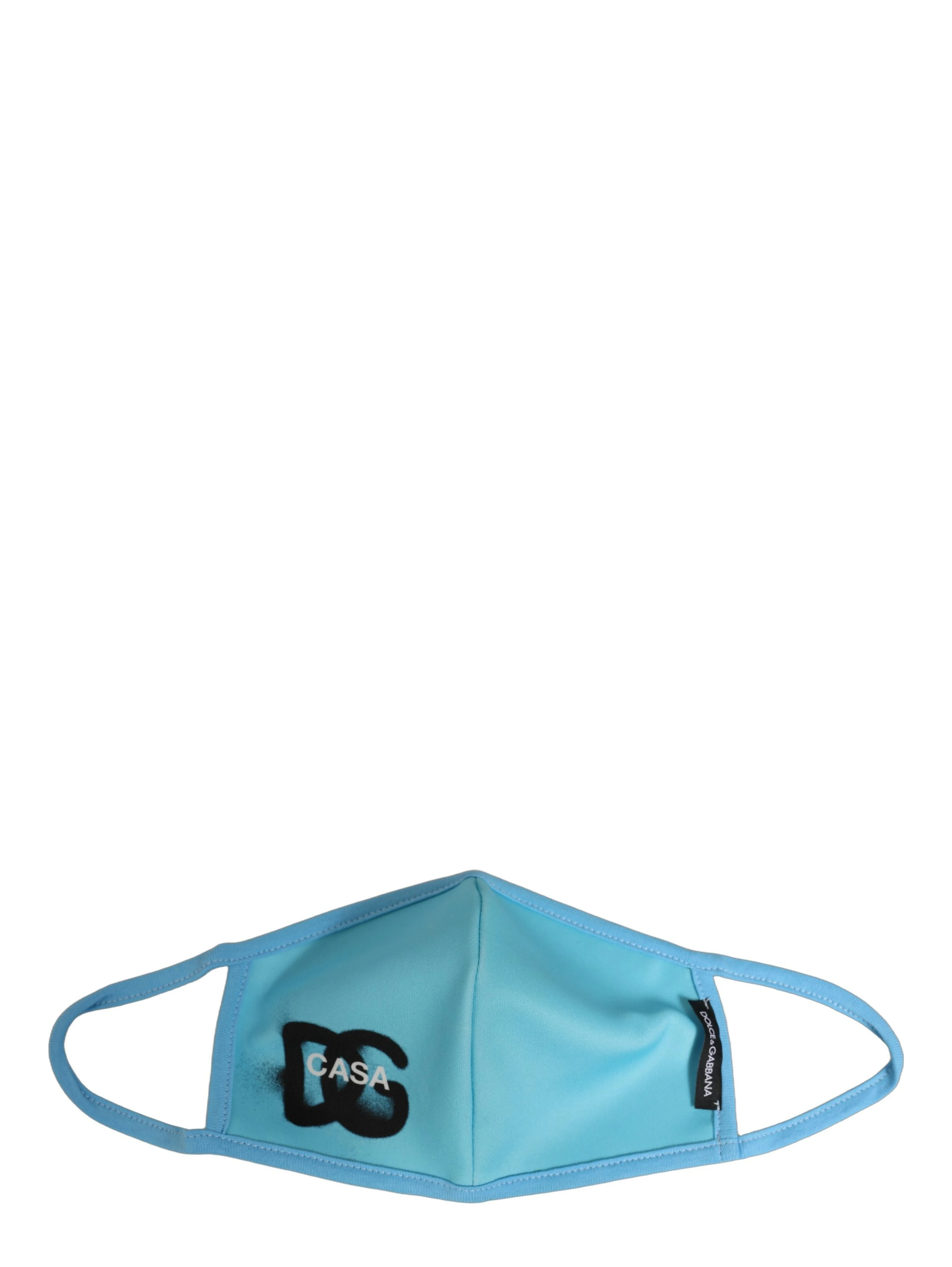 Blue Polyester DG CASA Logo Elastic Ear Strap Face Mask
