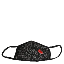 Black Heart DG Logo Monogram Elastic Ear Strap Face Mask