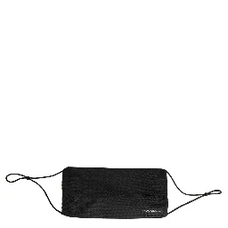 Black Silk Patterned Pleated Elastic Ear Strap Face Mask