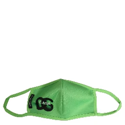 Green Polyester DG CASA Logo Elastic Ear Strap Face Mask
