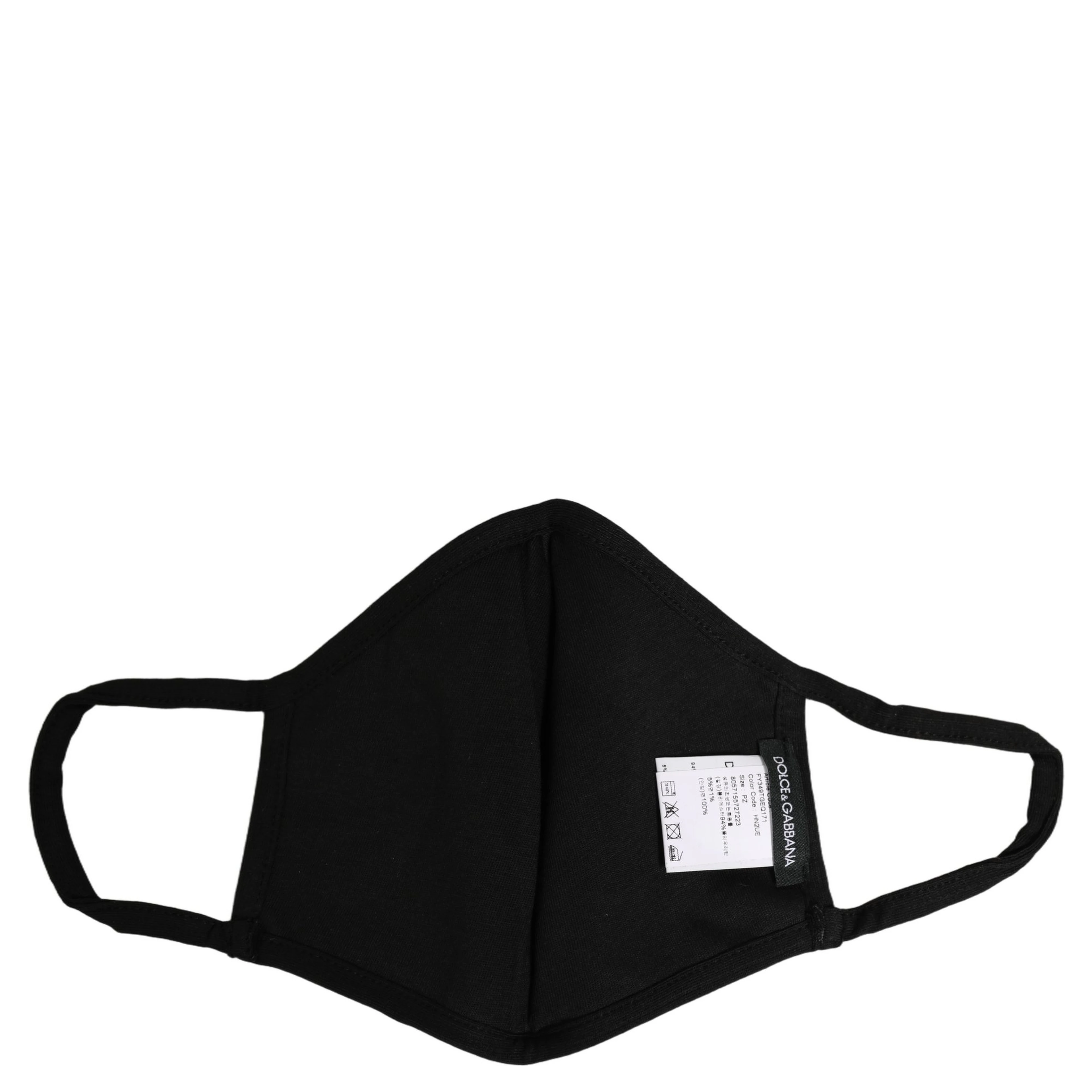 Black Heart DG Logo Monogram Elastic Ear Strap Face Mask