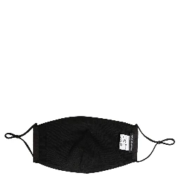 Black White Logo Baroque Elastic Ear Strap Face Mask