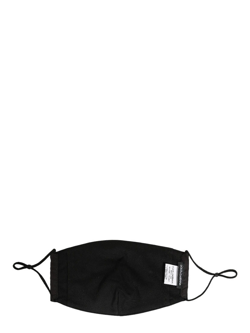 Black White Logo Baroque Elastic Ear Strap Face Mask
