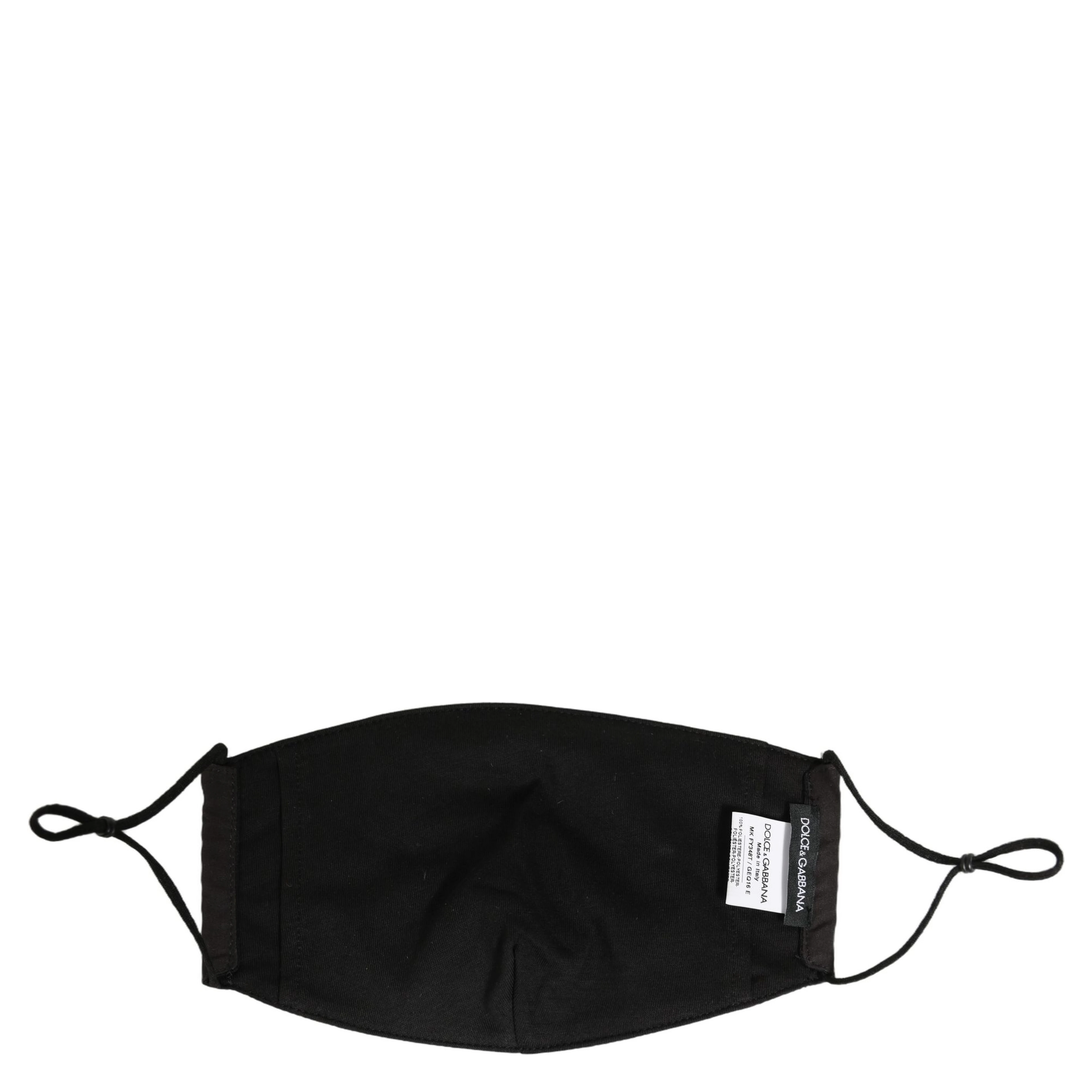 Black White Logo Baroque Elastic Ear Strap Face Mask