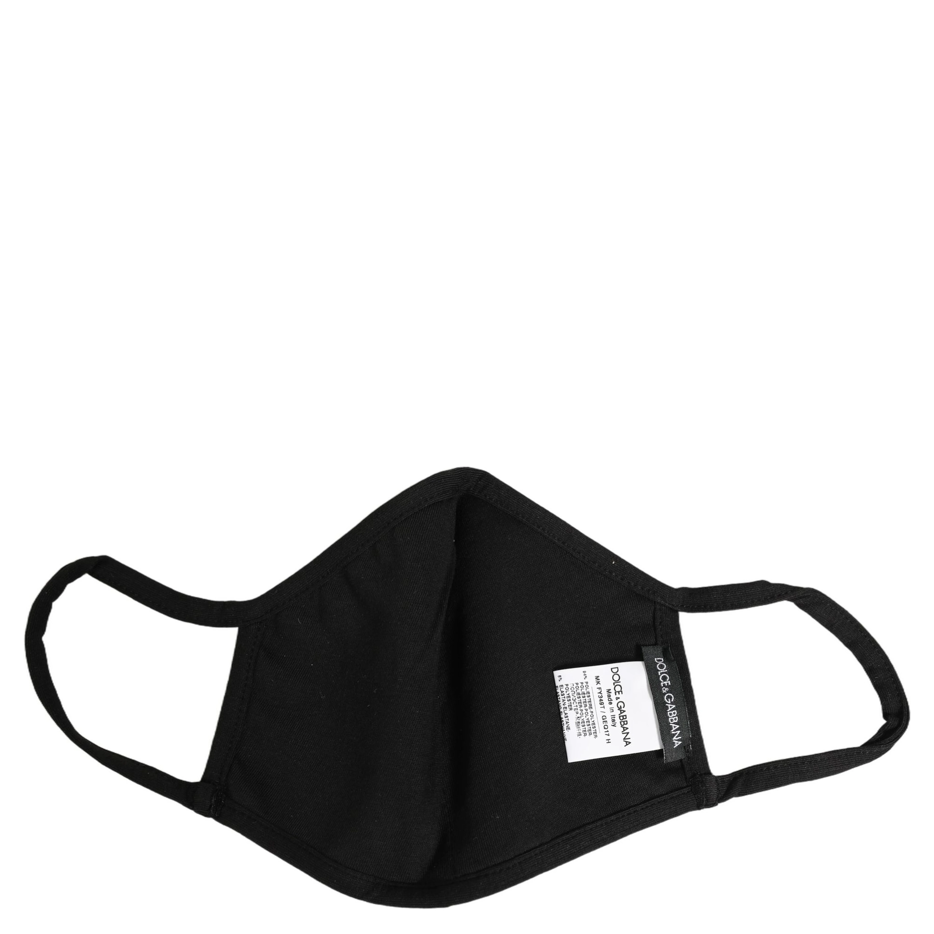 Black Heart DG Logo Monogram Elastic Ear Strap Face Mask