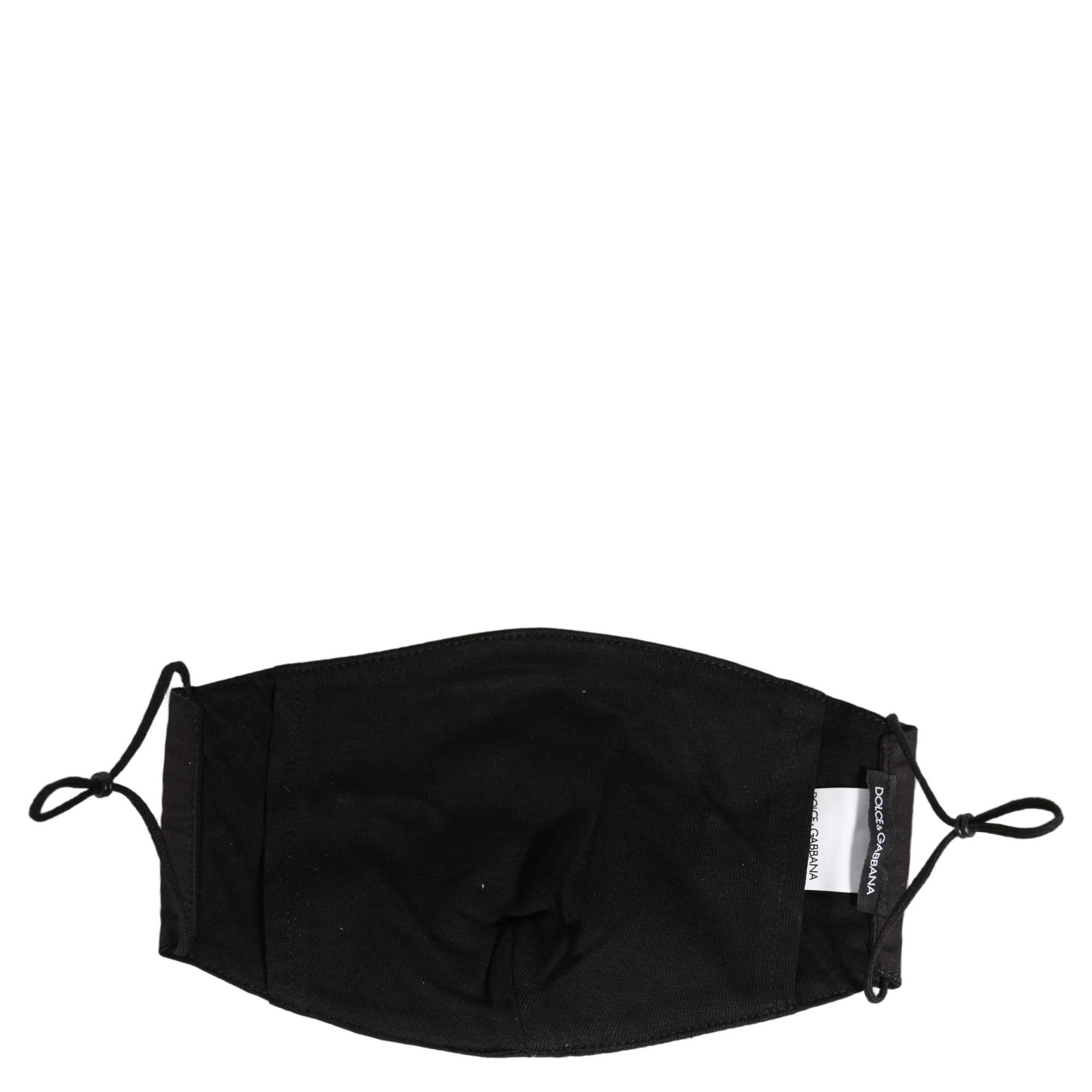 Black White Logo Baroque Elastic Ear Strap Face Mask