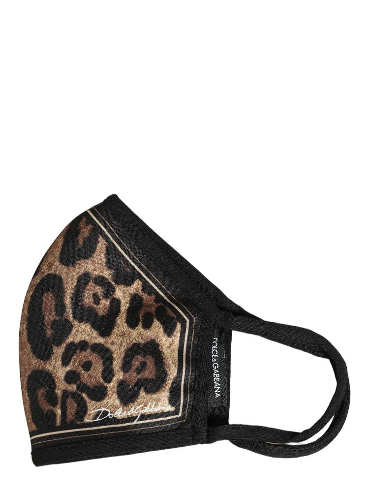 Brown Black Leopard Print Elastic Ear Strap Face Mask alternative
