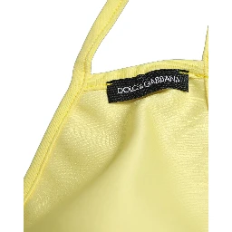 Yellow Polyester DG CASA Logo Elastic Ear Strap Face Mask