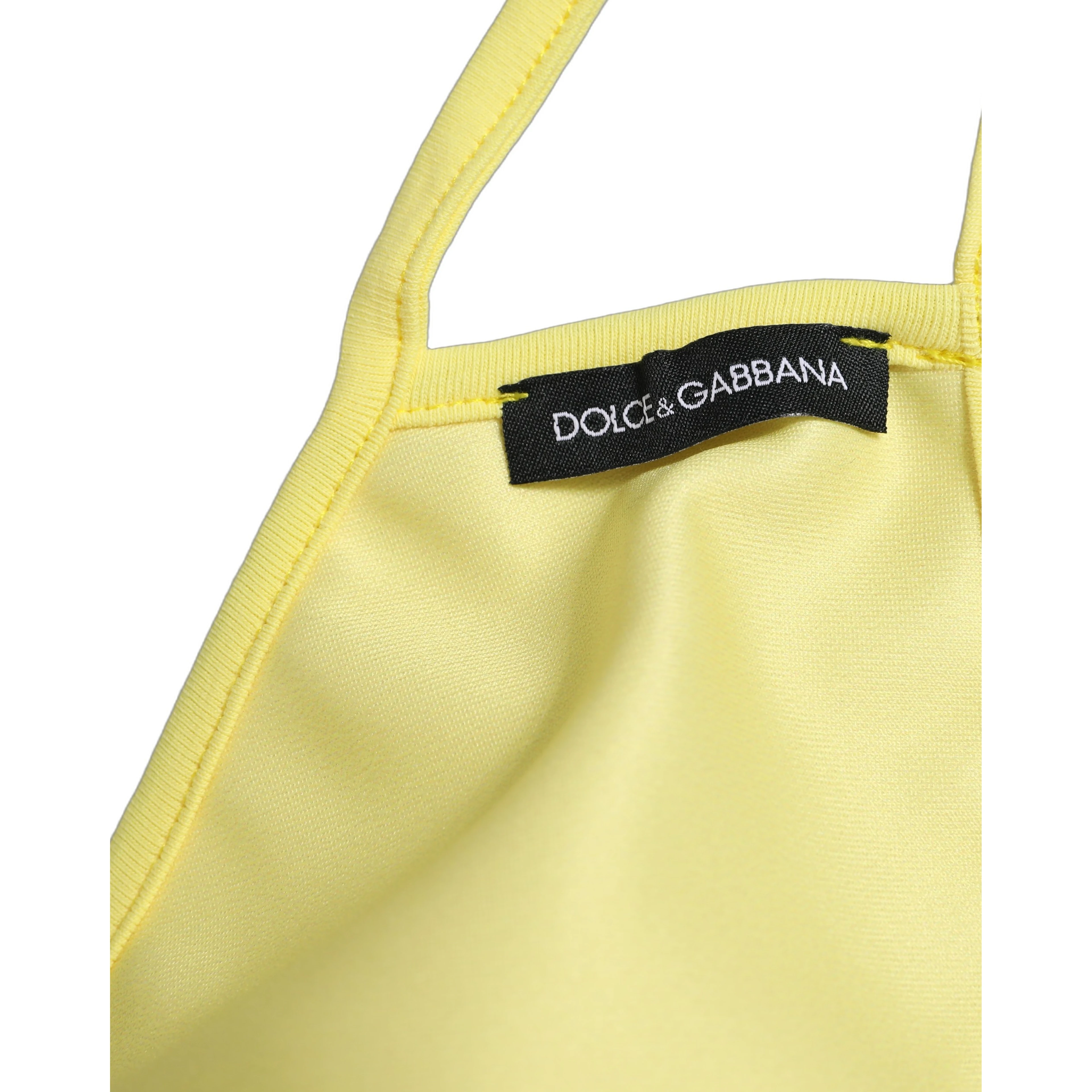Yellow Polyester DG CASA Logo Elastic Ear Strap Face Mask