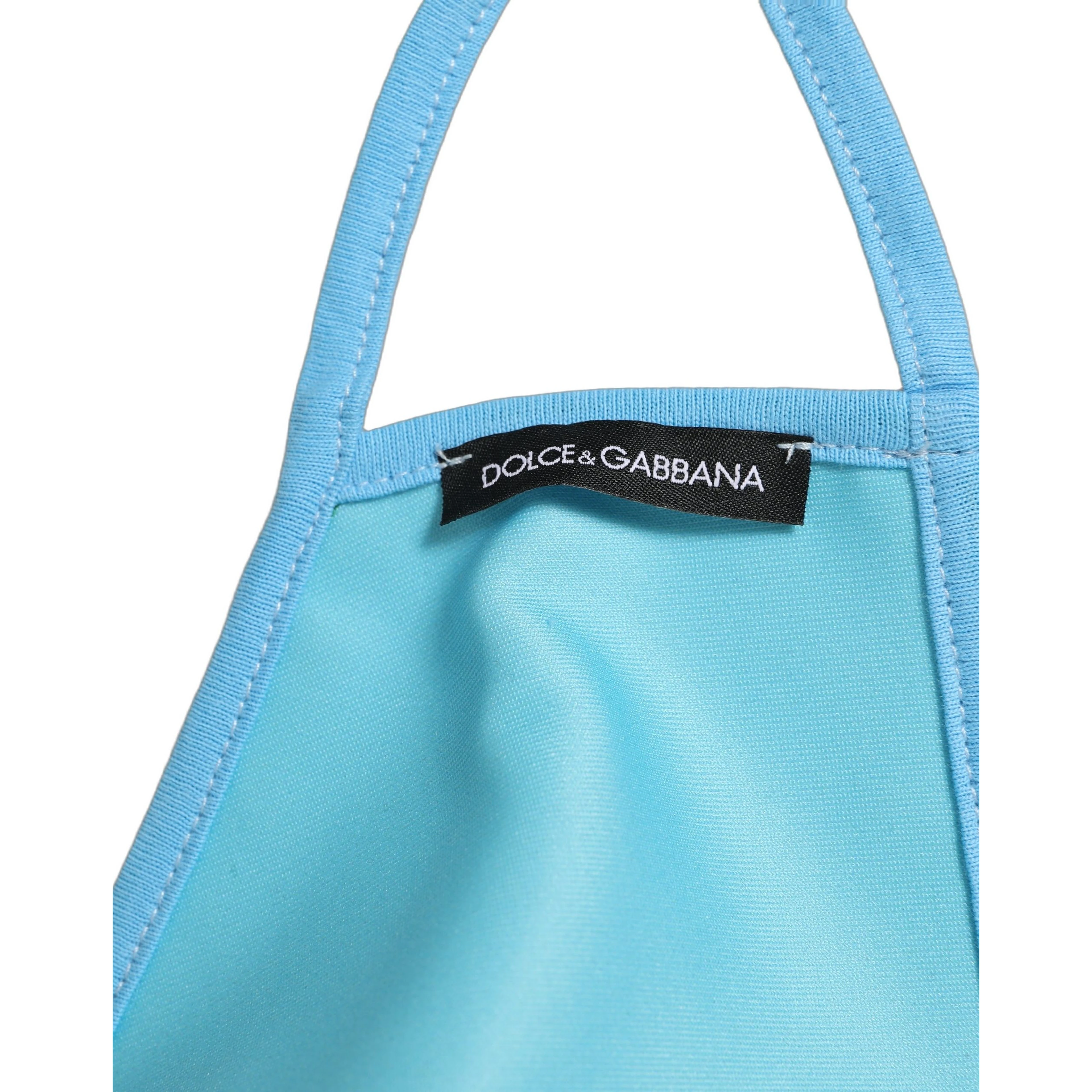 Blue Polyester DG CASA Logo Elastic Ear Strap Face Mask