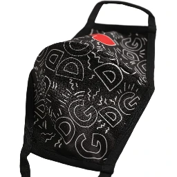 Black Heart DG Logo Monogram Elastic Ear Strap Face Mask