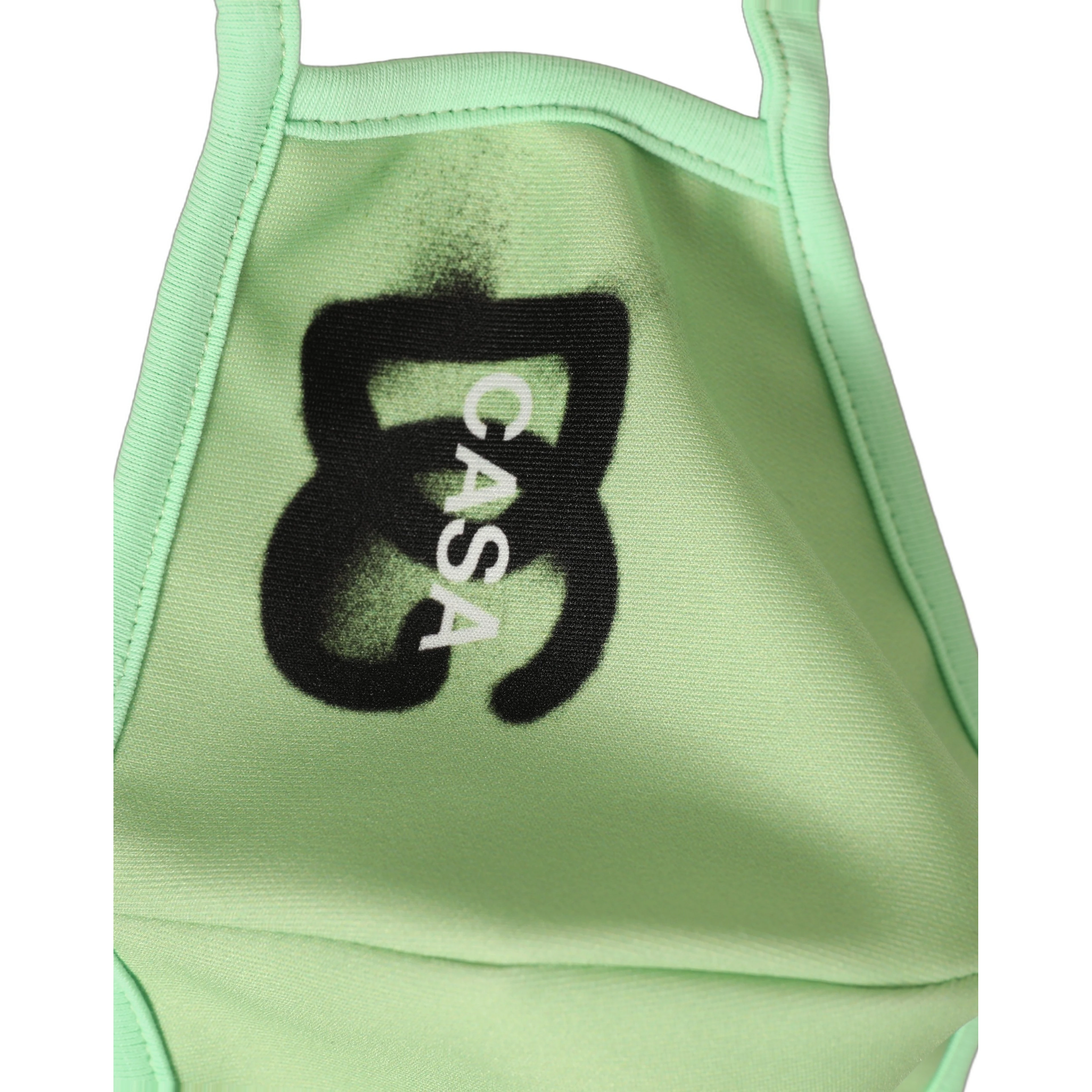 Green Polyester DG CASA Logo Elastic Ear Strap Face Mask