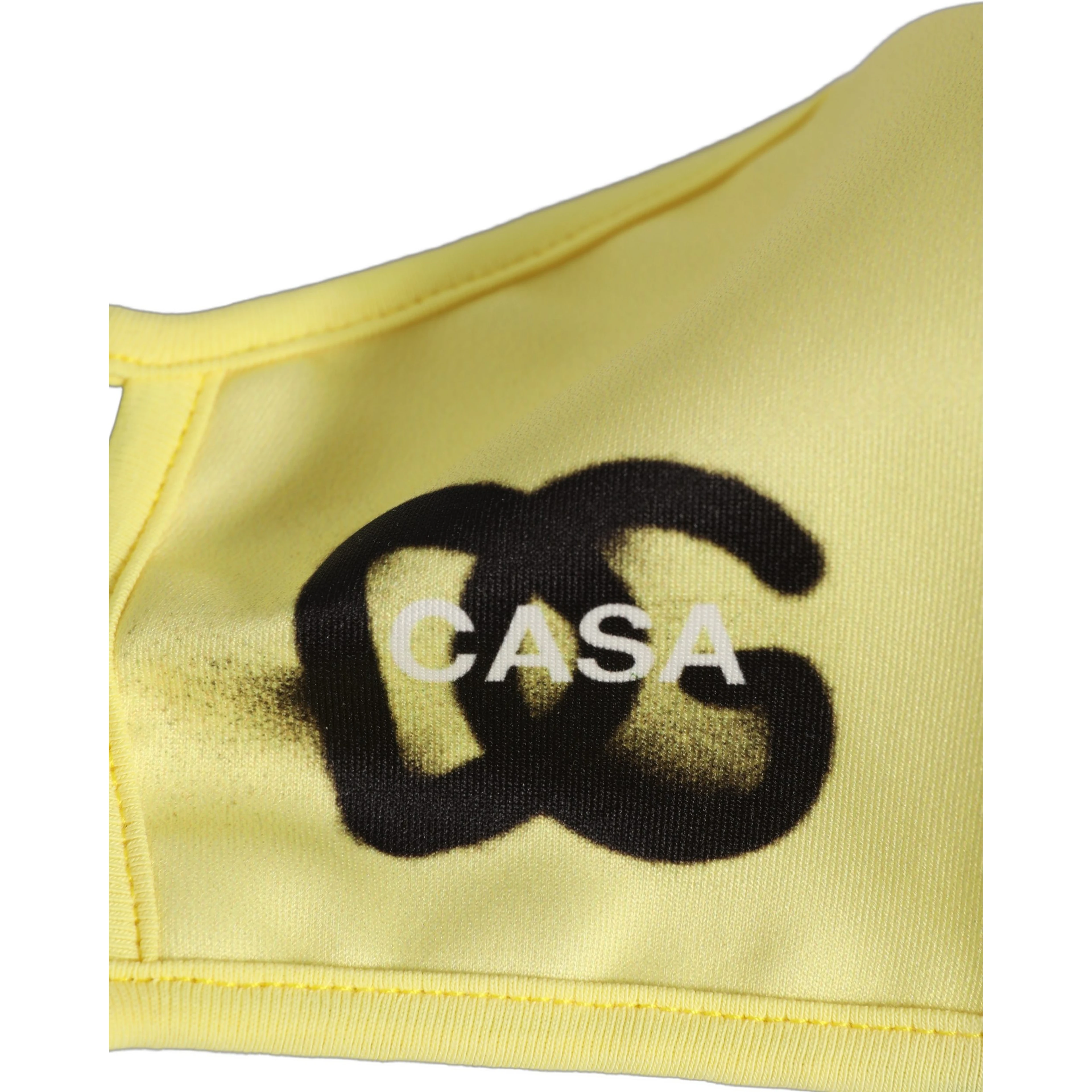 Yellow Polyester DG CASA Logo Elastic Ear Strap Face Mask