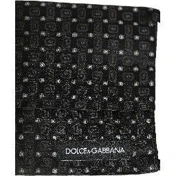 Black Silk Patterned Pleated Elastic Ear Strap Face Mask