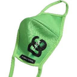 Green Polyester DG CASA Logo Elastic Ear Strap Face Mask