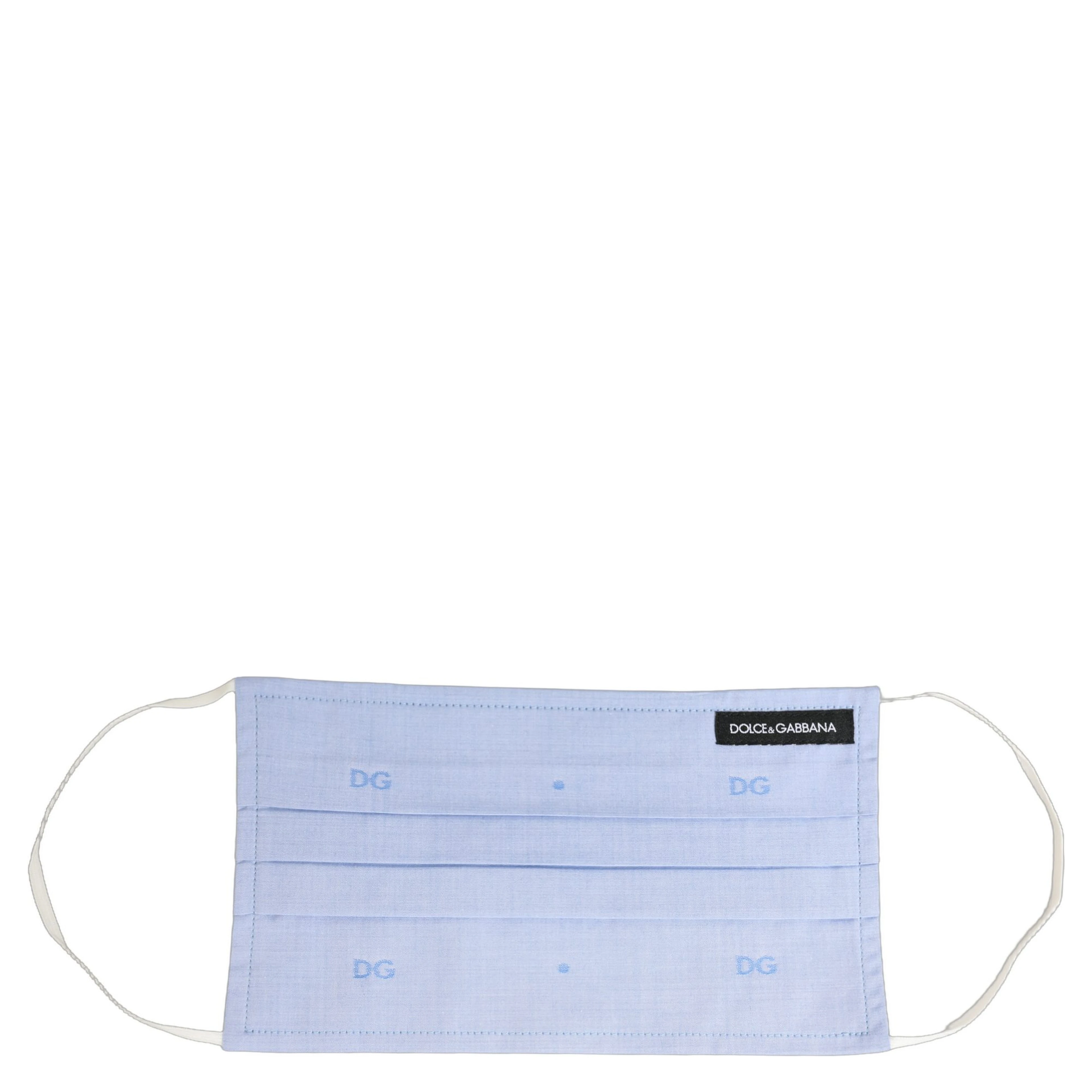 Light Blue DG Monogram Pleat Elastic Ear Strap Face Mask