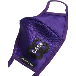 Purple Polyester DG CASA Logo Elastic Ear Strap Face Mask