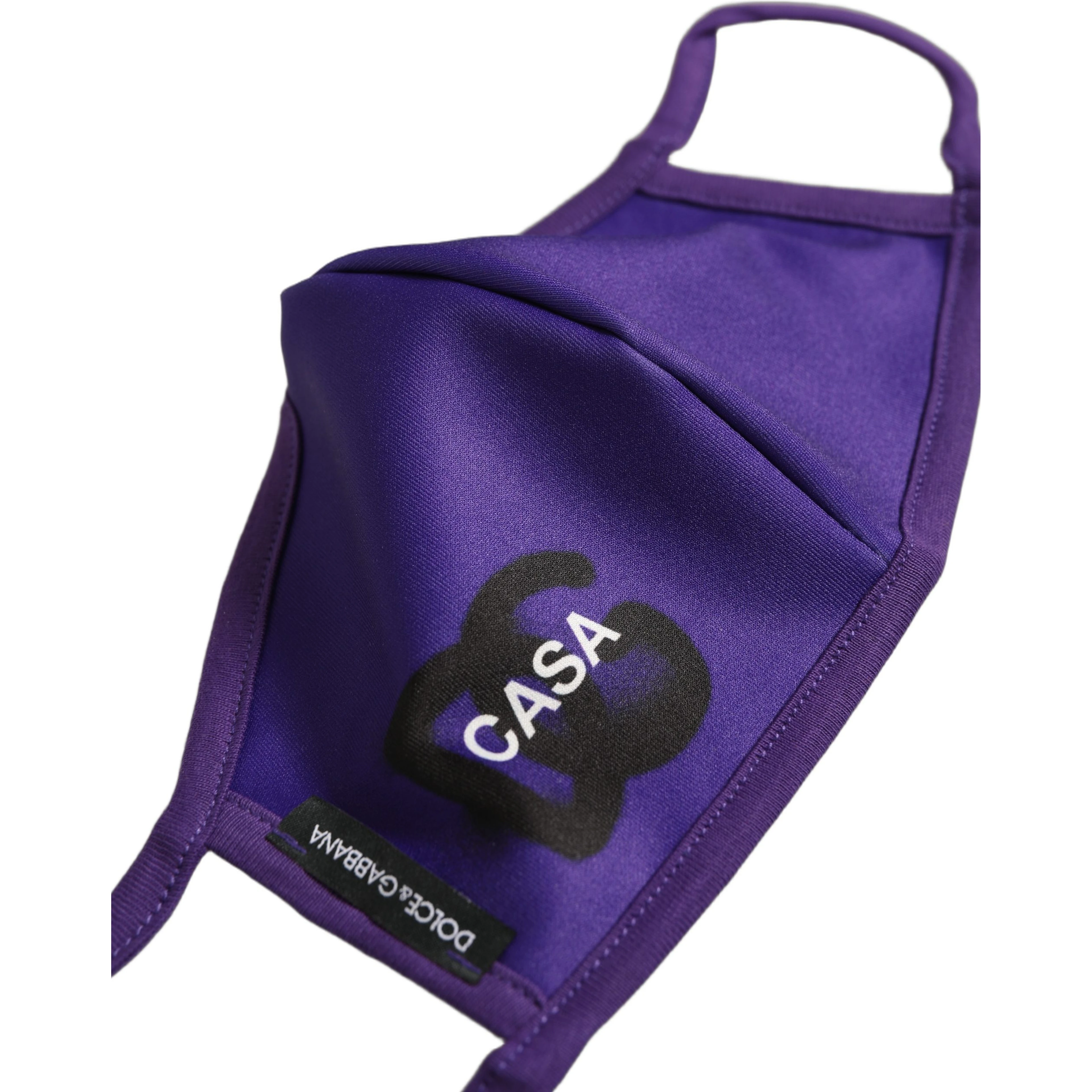Purple Polyester DG CASA Logo Elastic Ear Strap Face Mask