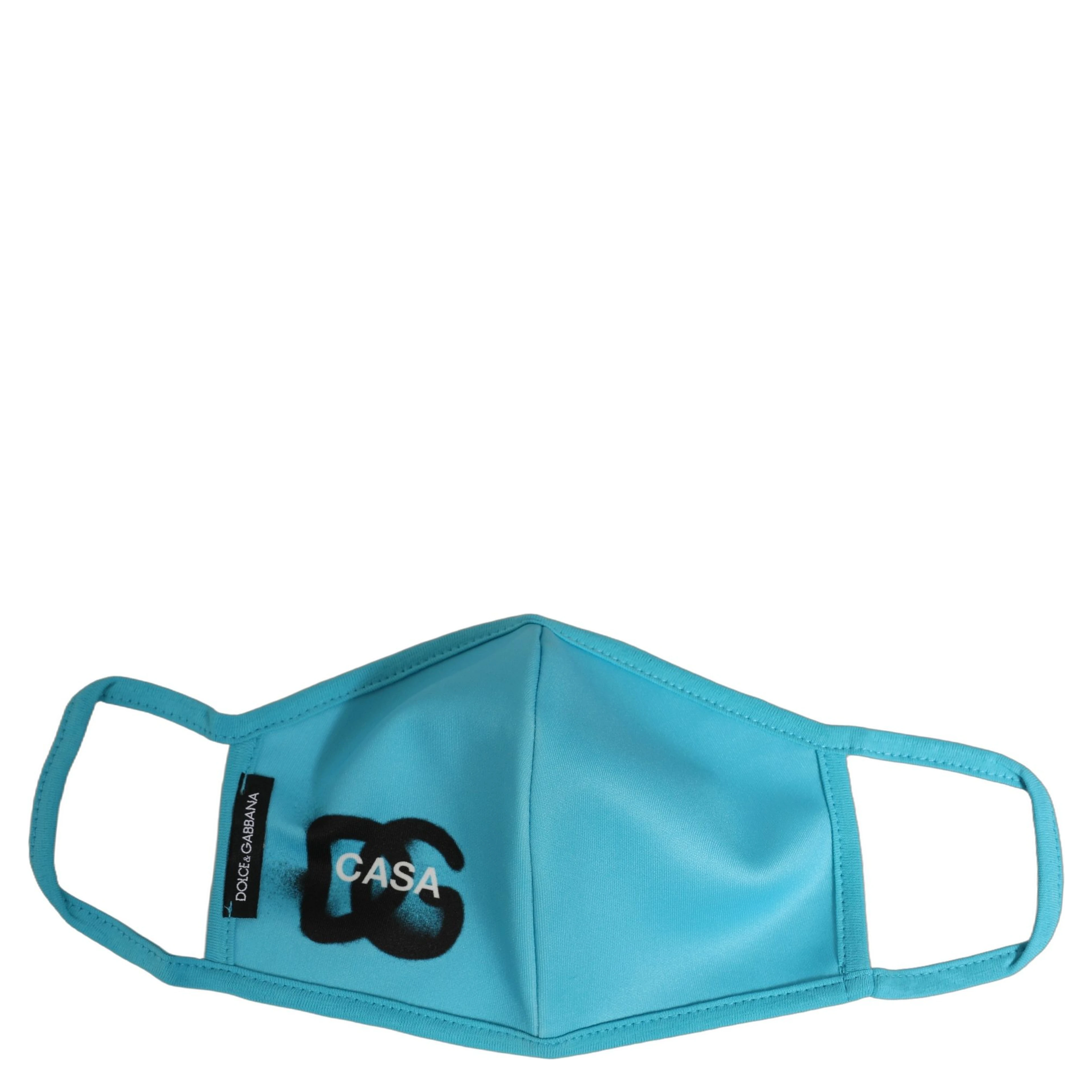 Blue Polyester DG CASA Logo Elastic Ear Strap Face Mask
