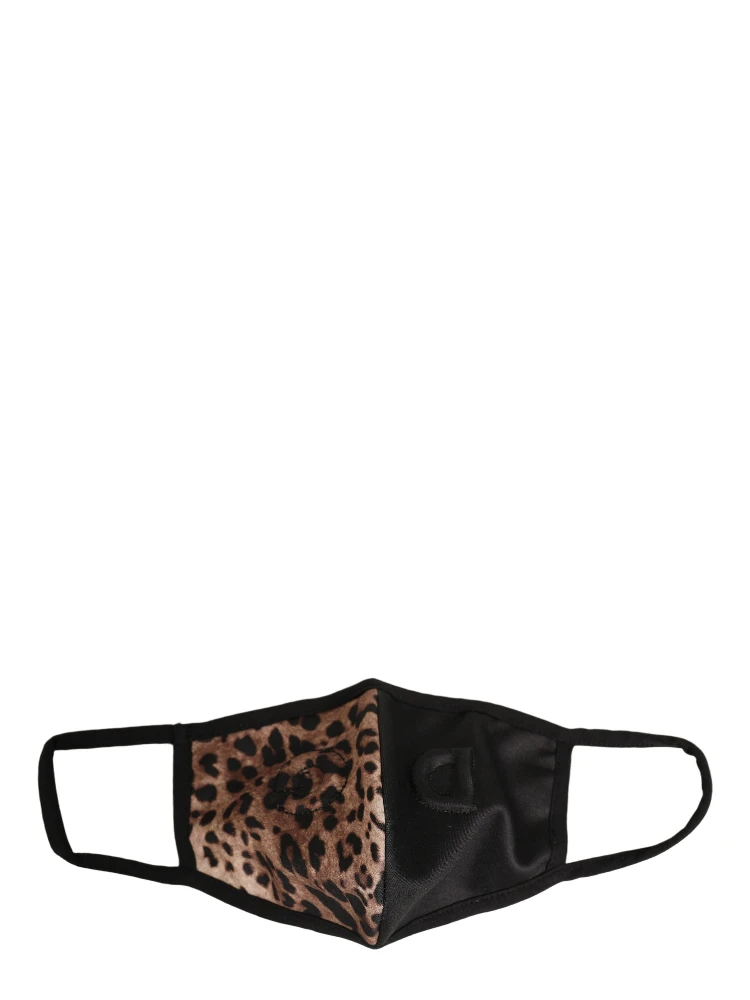 Brown Black Leopard Print Elastic Ear Strap Face Mask