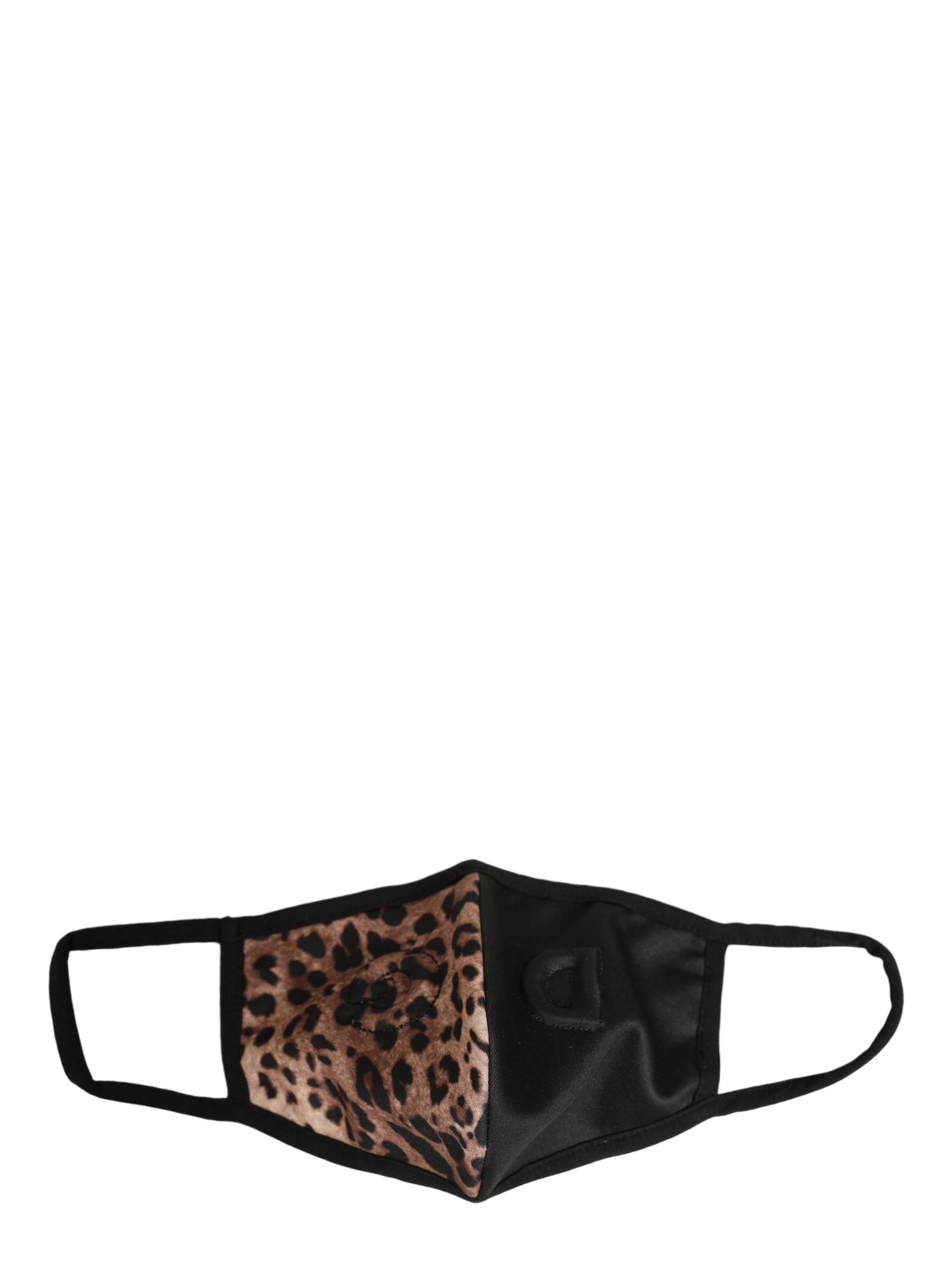 Brown Black Leopard Print Elastic Ear Strap Face Mask