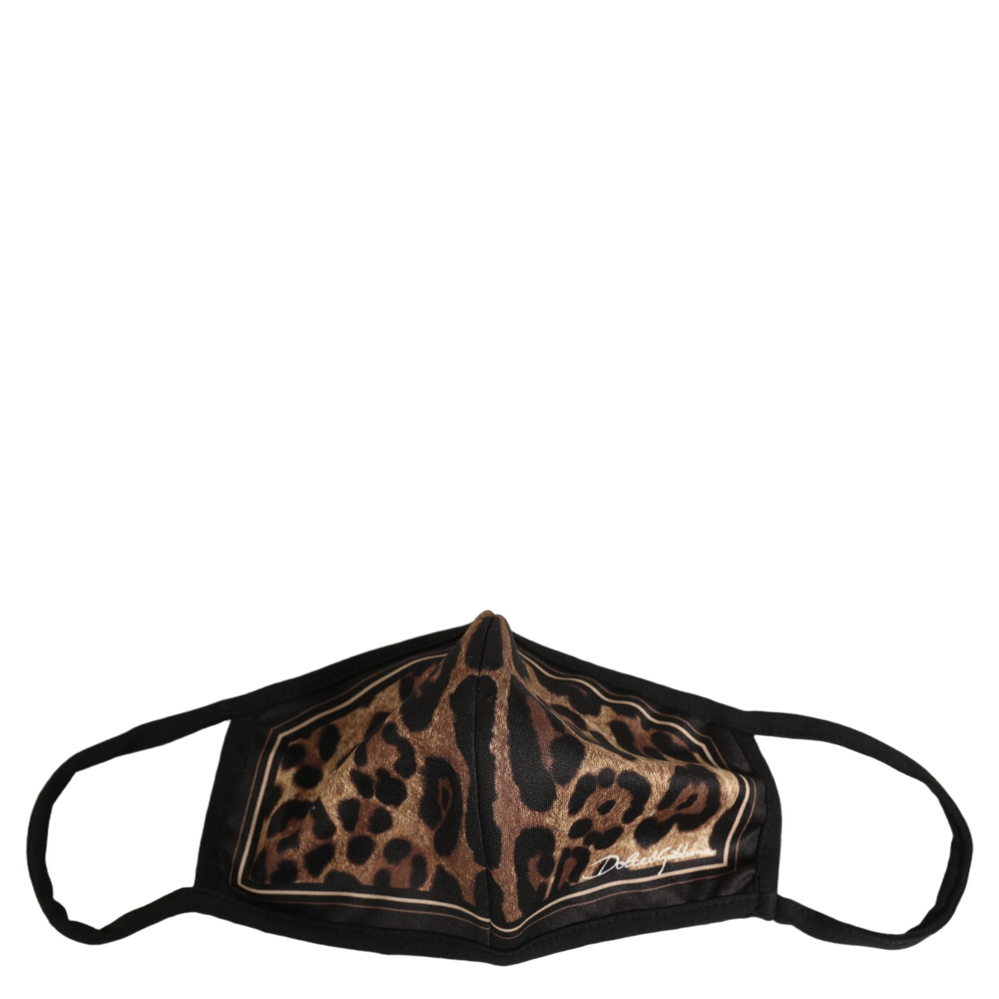 Brown Black Leopard Print Elastic Ear Strap Face Mask