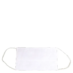 White 100% Cotton Pleated Elastic Ear Strap Face Mask