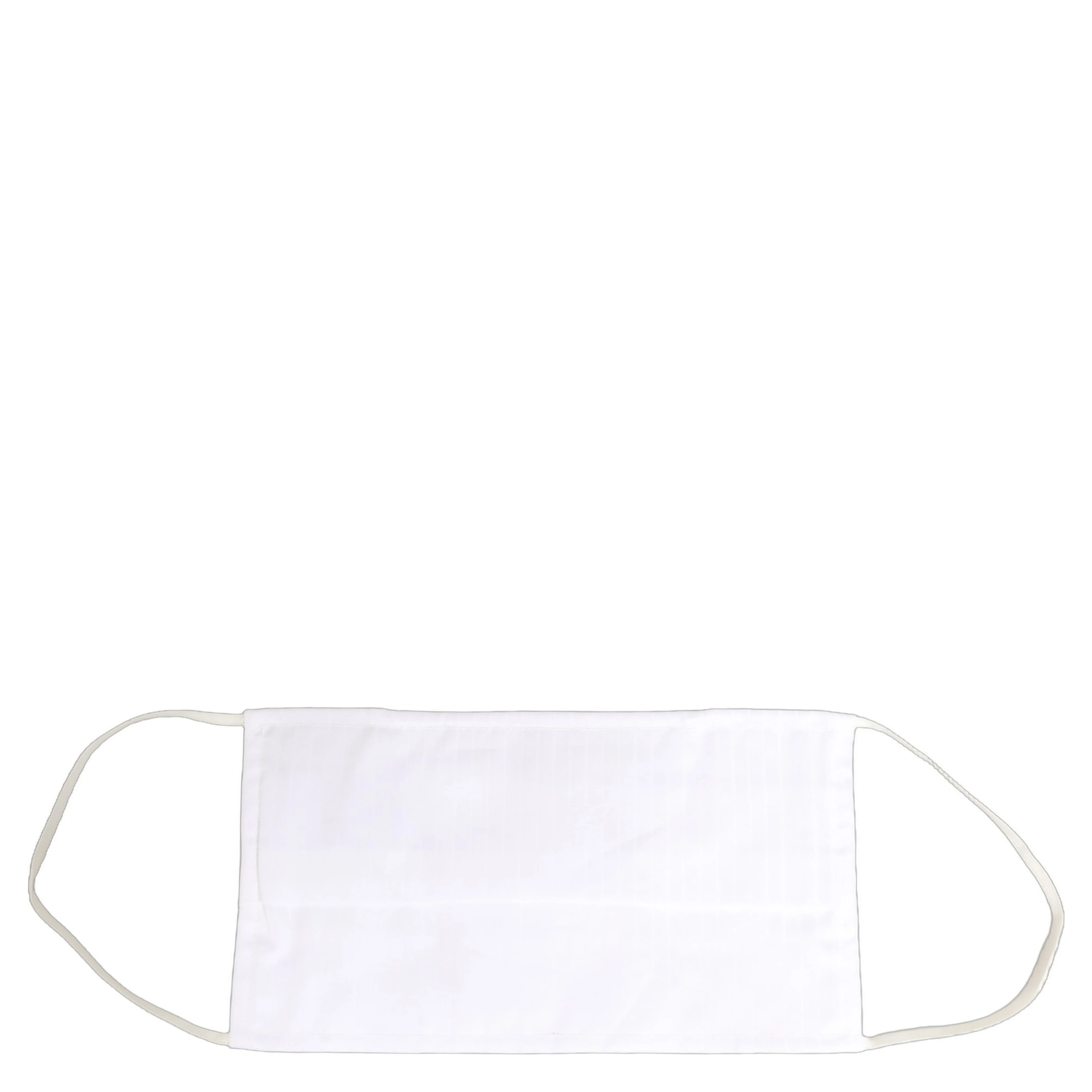 White 100% Cotton Pleated Elastic Ear Strap Face Mask