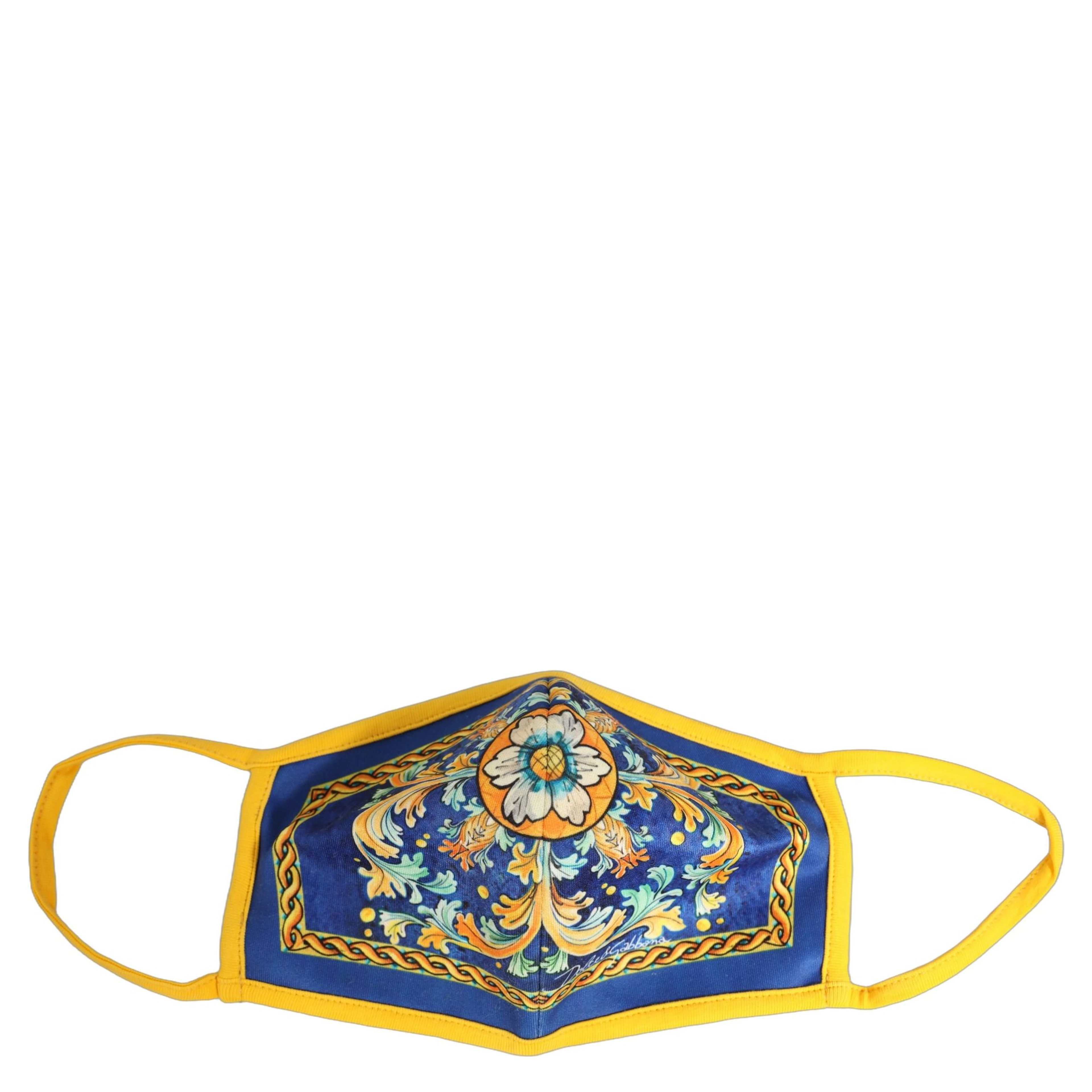 Multicolor Majolica Print Elastic Ear Strap Face Mask