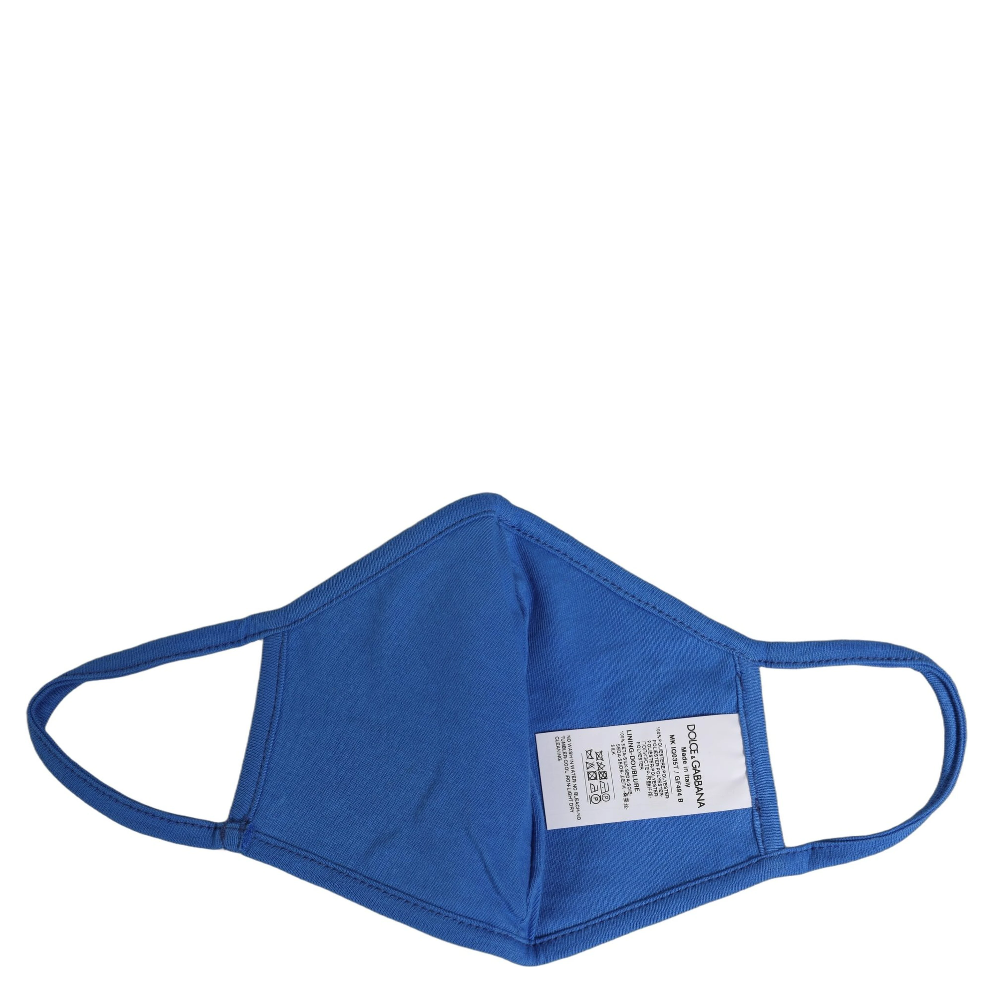Blue Polyester DG CASA Logo Elastic Ear Strap Face Mask