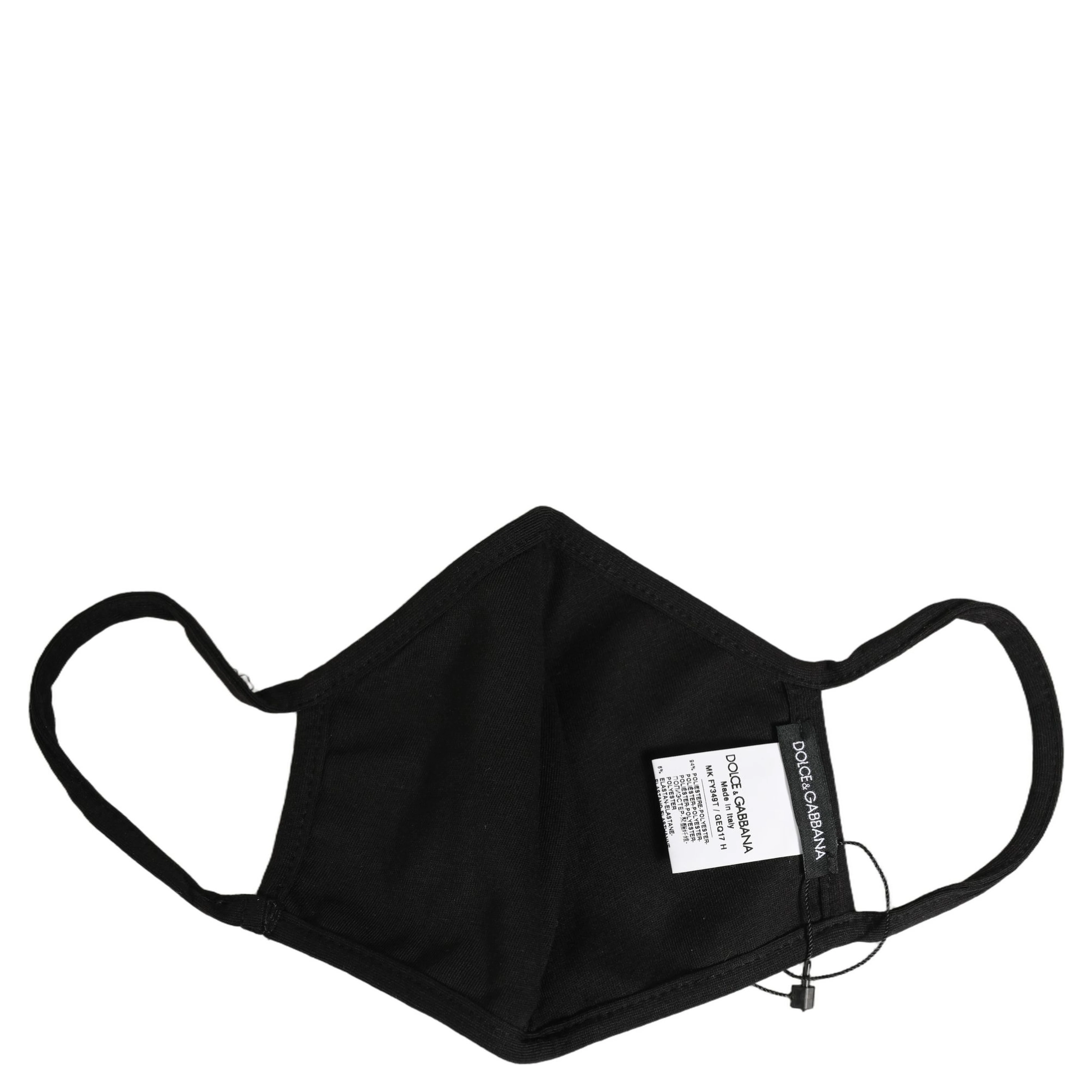 Black Heart DG Logo Monogram Elastic Ear Strap Face Mask