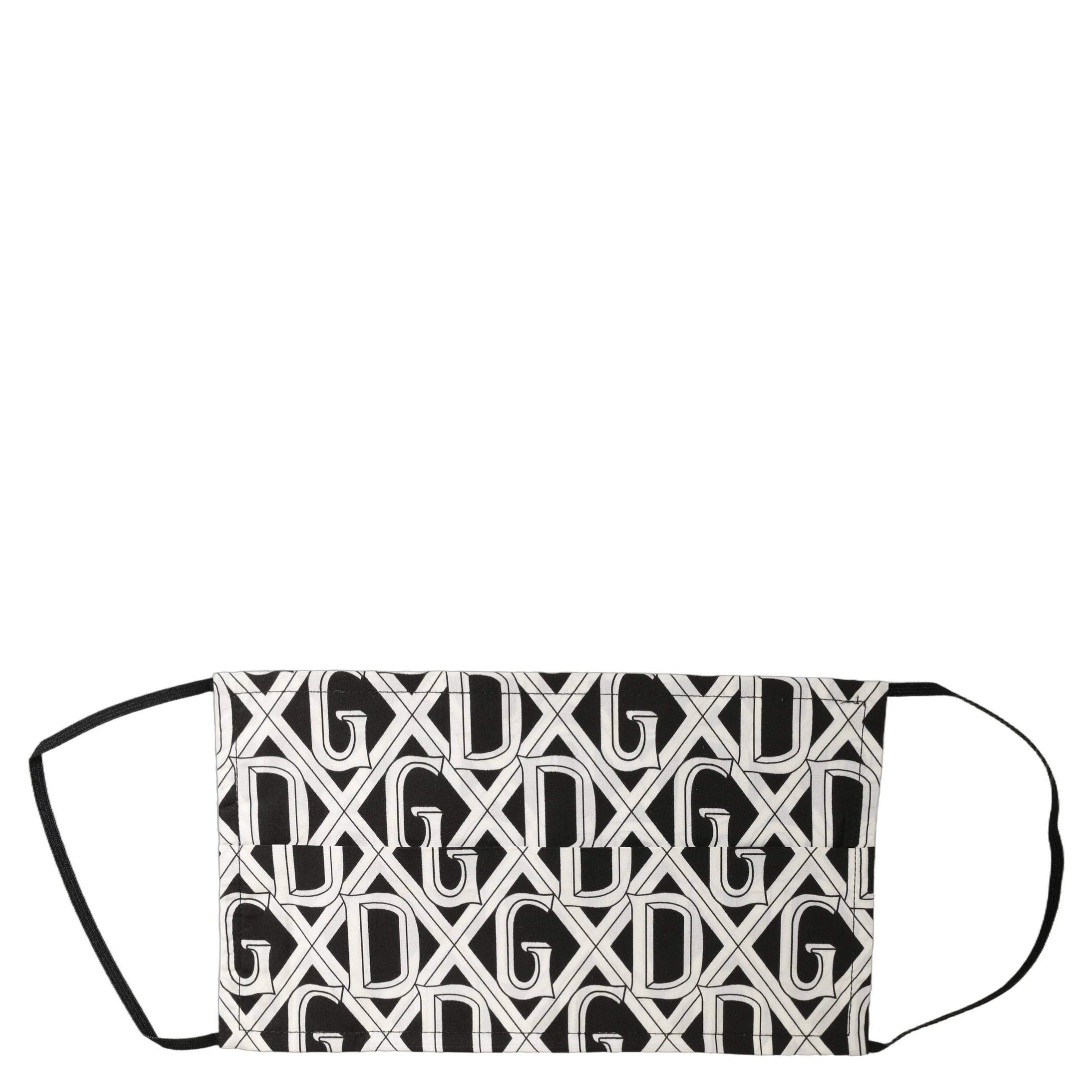 Black White DG Logo Monogram Elastic Ear Strap Face Mask